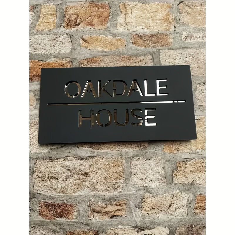 TEMU Personalized Custom Modern 3d Relief Acrylic Door Sign | Street Address Identifier | Yard Door Number | Store Sign, Optional | Universal For