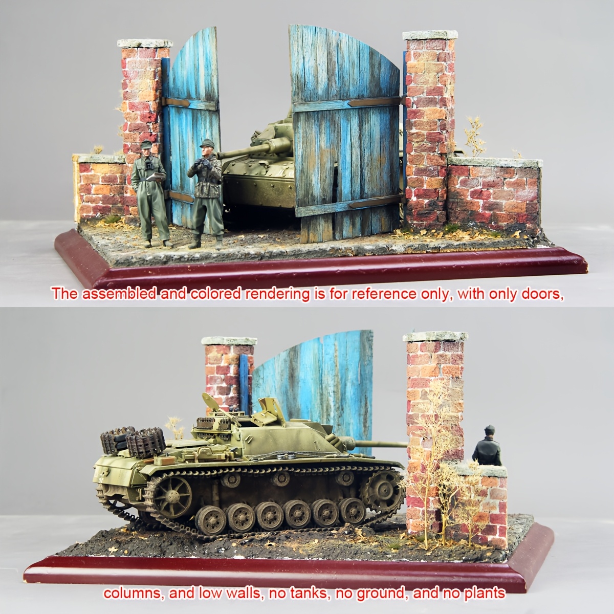 Wooden Doors Assembly Architectural Model