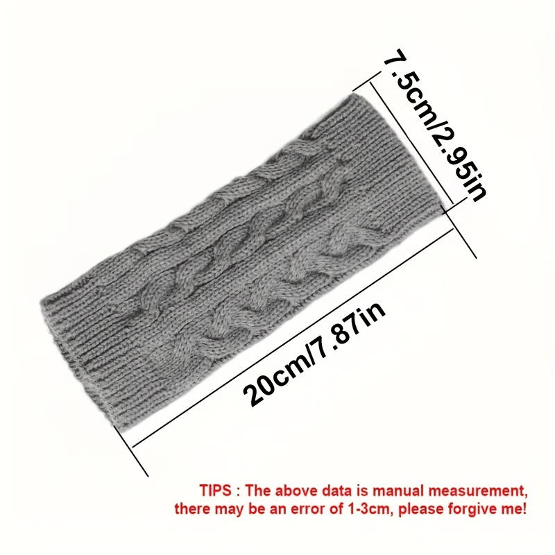 Three-Pair Set of Autumn/Winter Cable Fingerless Arm Warmers