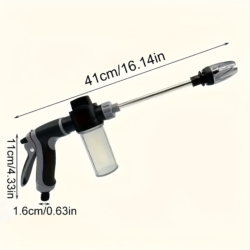 TEMU Heavy Duty Foam Wash - High Pressure Car Cleaner With Adjustable Nozzle & Long Handle