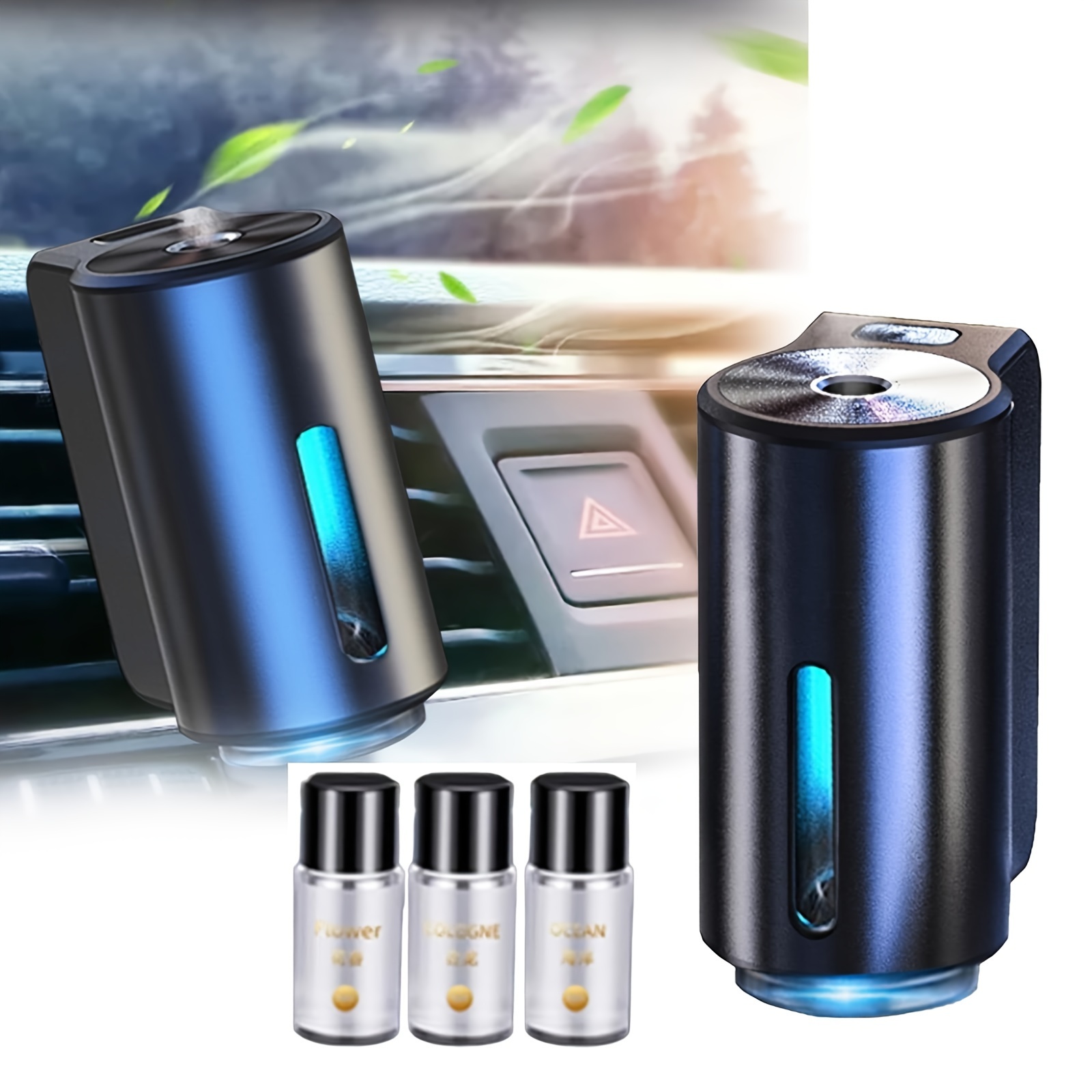 

Smart Car Air Freshener Diffuser, Smart Car Air Freshener With 3 Adjustable, Intelligent Car Aroma (diffuser+3pcs Oils)