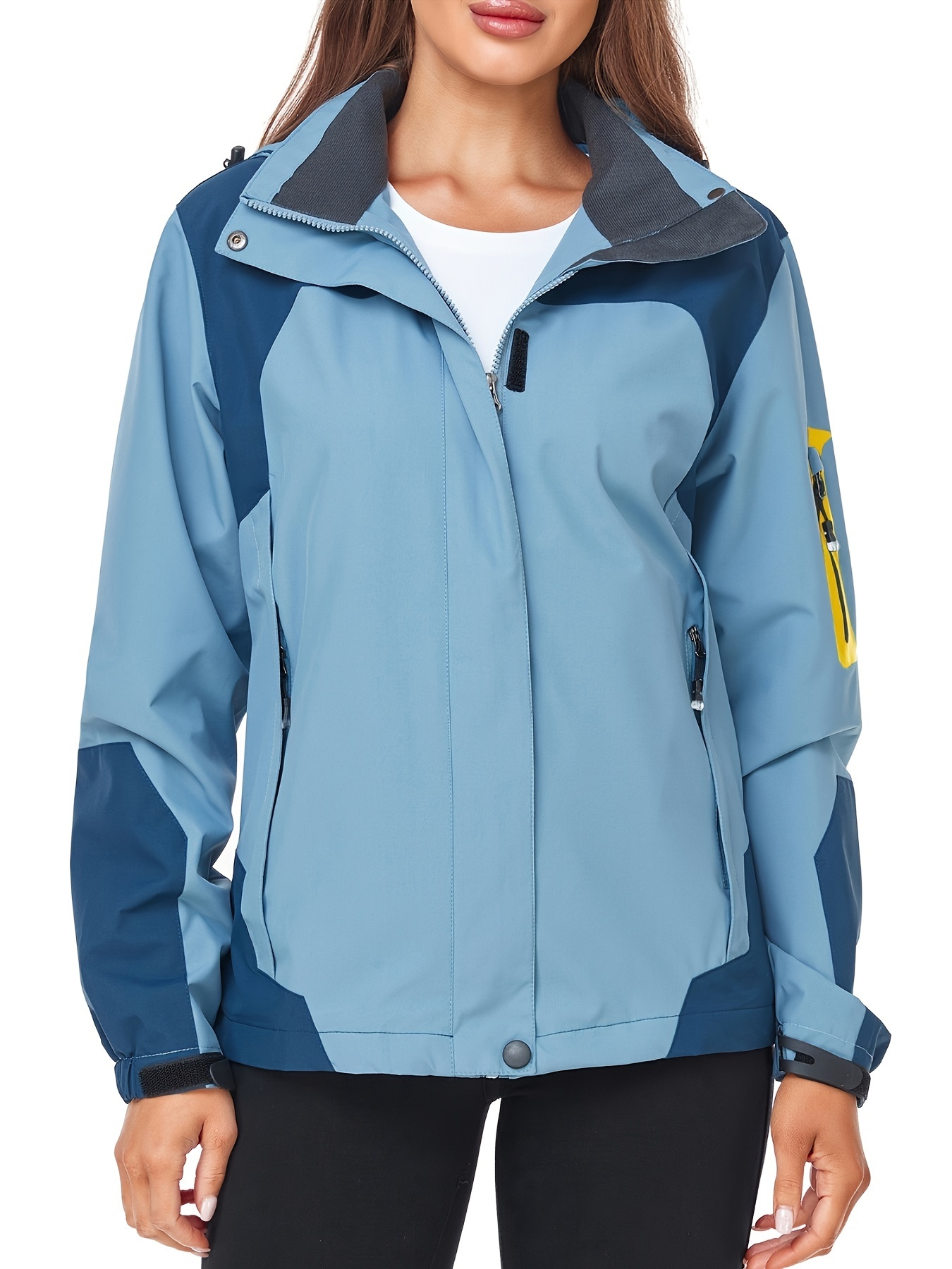 Veste Fonctionnelle Doublée Veste Pluie Femme HHMY - Imperméable Respirante Doublée - Capuche - Softshell - Extérieur Veste Imperméable Respirante