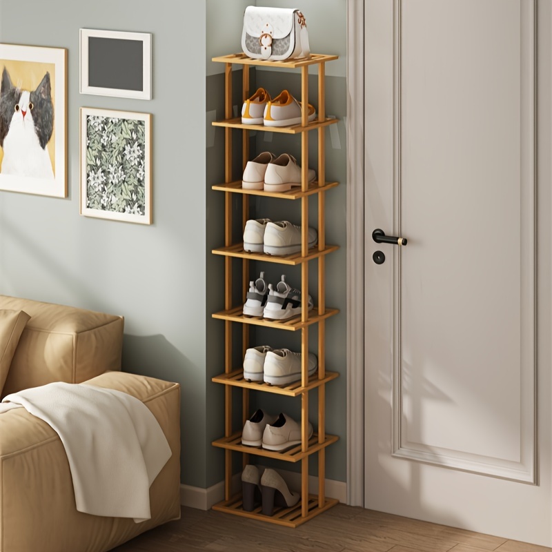 a bamboo shoe rack       made of     bamboo   are 3 to 8 layers   from   disassembled and   at     an   for small spaces at home entrances details 6