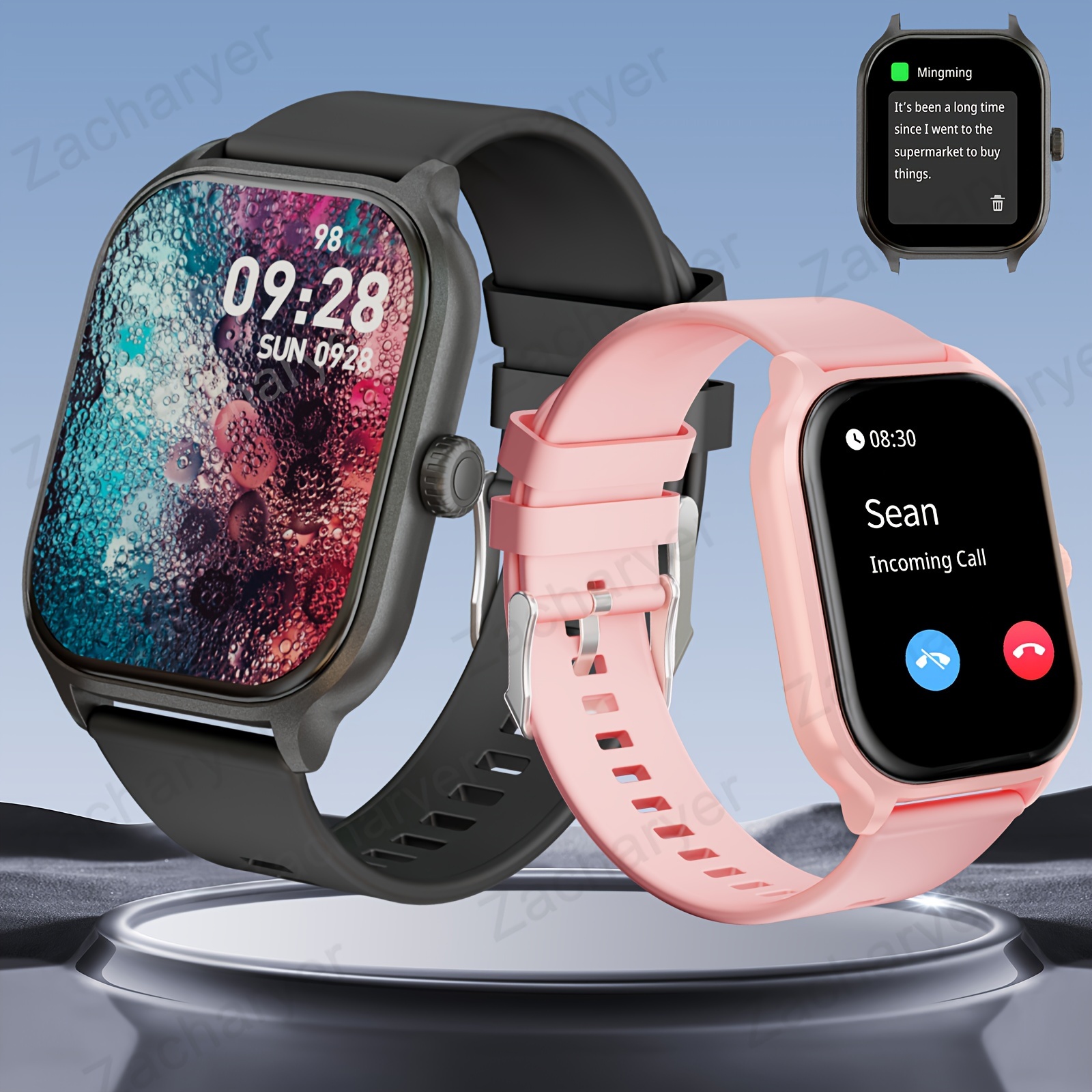 

Smart Watch, Wireless Calling/dial, Multi -sport Mode, Calling And , Sms , Information , App Reminders, Suitable For Men And Women, For Iphone/andriod