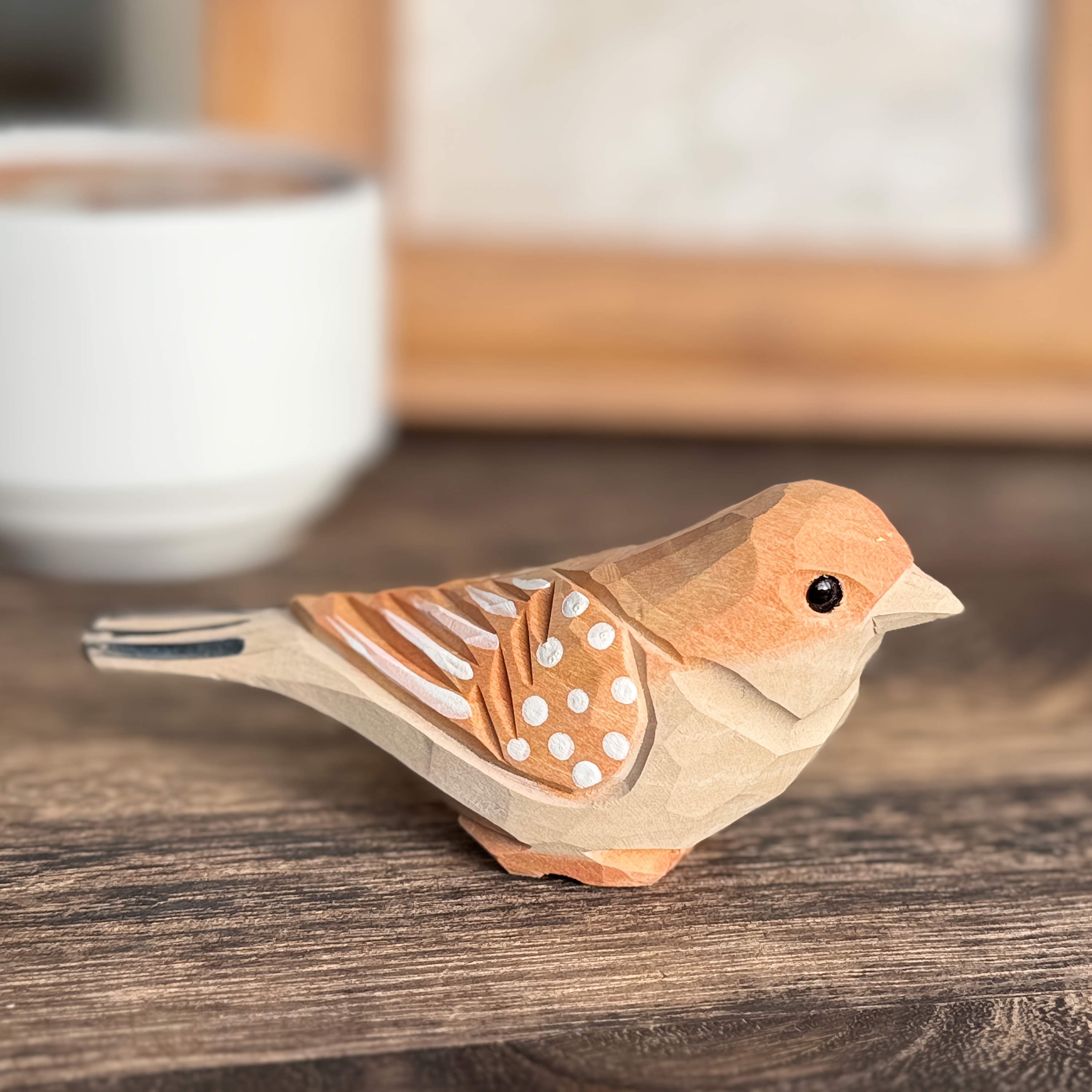 1 Hand-carved Wooden Bird Figurine For Home Decor, Birthday, Anniversary, Housewarming Christmas Gift