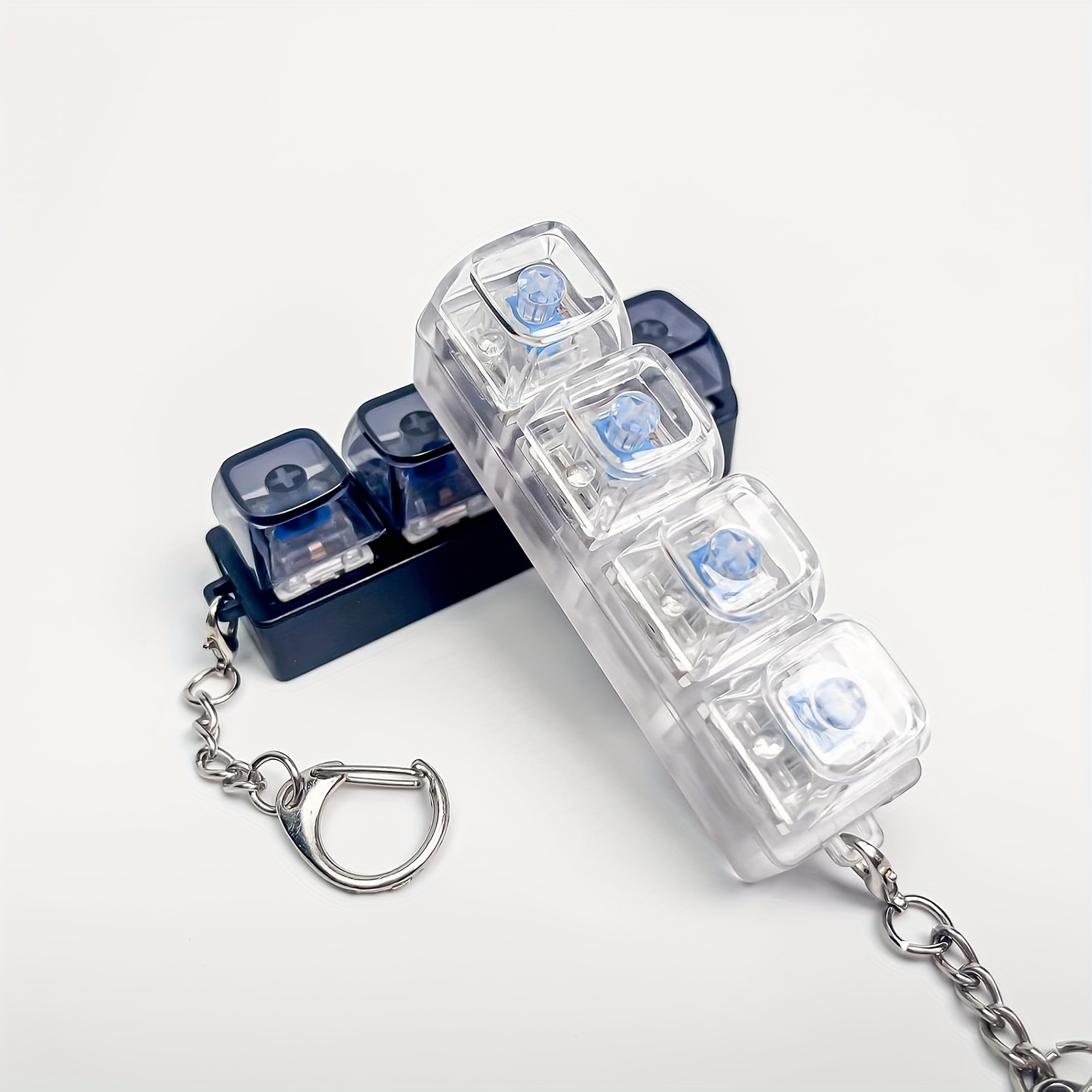 单颗led灯焦虑解压钥匙扣&mdash;&mdash;可点击解压玩具，适用于学生、隐蔽便携的按键式解压器，助力专注力、考试、会议使用 商品详情 1