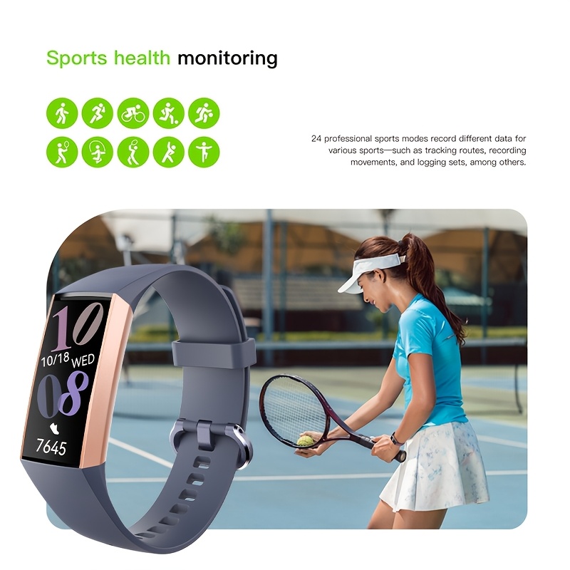 2026 Nieuwe Ultradunne Modieuze Fitnesstracker Slimme Armband voor Mannen, Ultradun Lichaam, Slaapmonitoring, Menstruatiereminder, Oproepreminder, Stappenteller, voor Mannen en Vrouwen, Compatibel met iPhone en Android, Perfect Cadeau