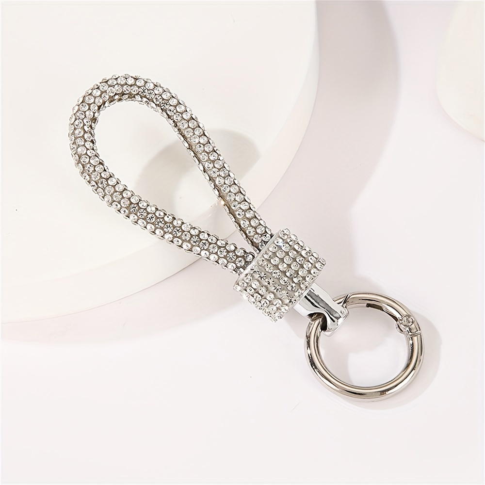 8-row Rhinestone Tube 's Keychain, Multiple Colors , Daily Luggage Accessory Pendant, Women's Keychain