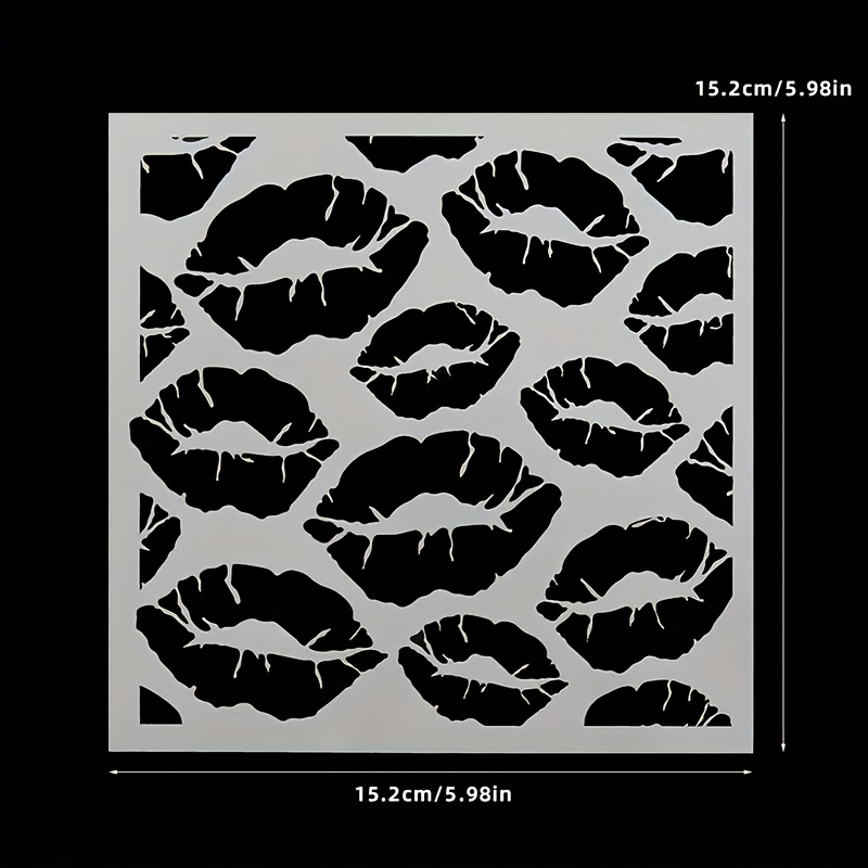 Artistic Lip-shaped Design Diy Layered Stencil, Suitable For Scrapbooking, Painting, And Embossing - Reusable Plastic Craft Template
