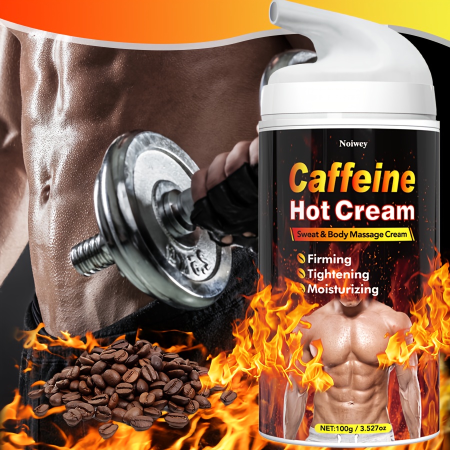 Men'S Caffeine Hot Cream, a Body Thermo Cream Enriched with Jojoba Oil And Collagen, Designed to Promote Sweating for Skin Firming And Tightening. Ideal for Use During Workouts, It Targets The Belly, Thighs, Legs, Abdomen, Arms, And Buttocks.