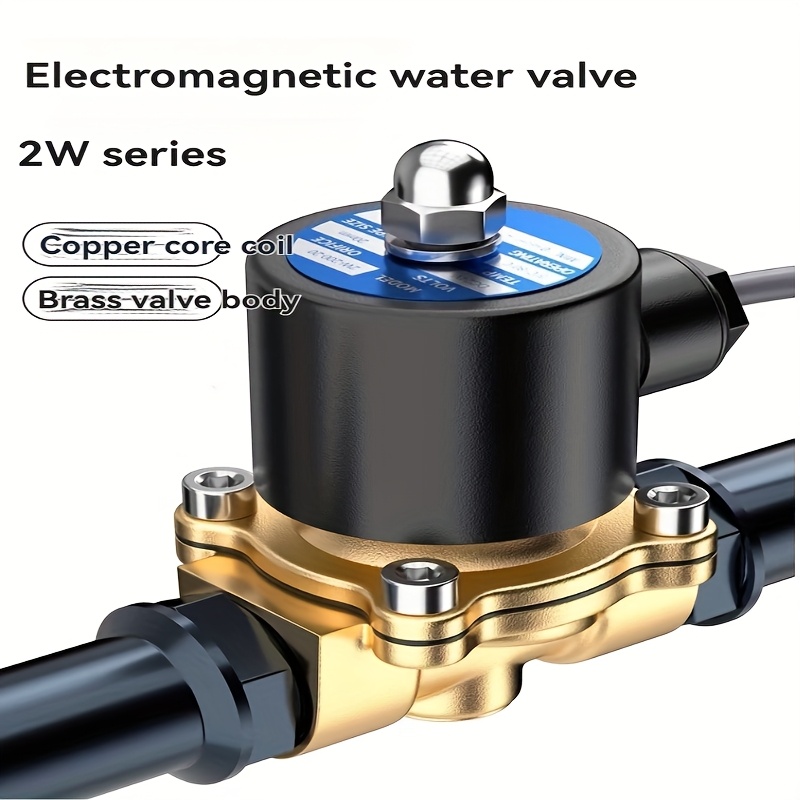 Válvula Solenoide Eléctrica 1/2" NPT 12V DC - Plástico Para Agua/Aire, Normalmente Cerrada