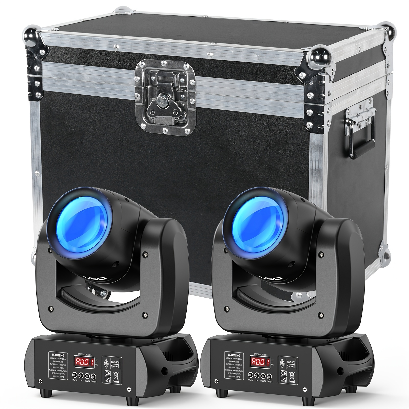 2pcs 150w led beam moving head 18 prism 8 gobo stage light dmx dj spot party  