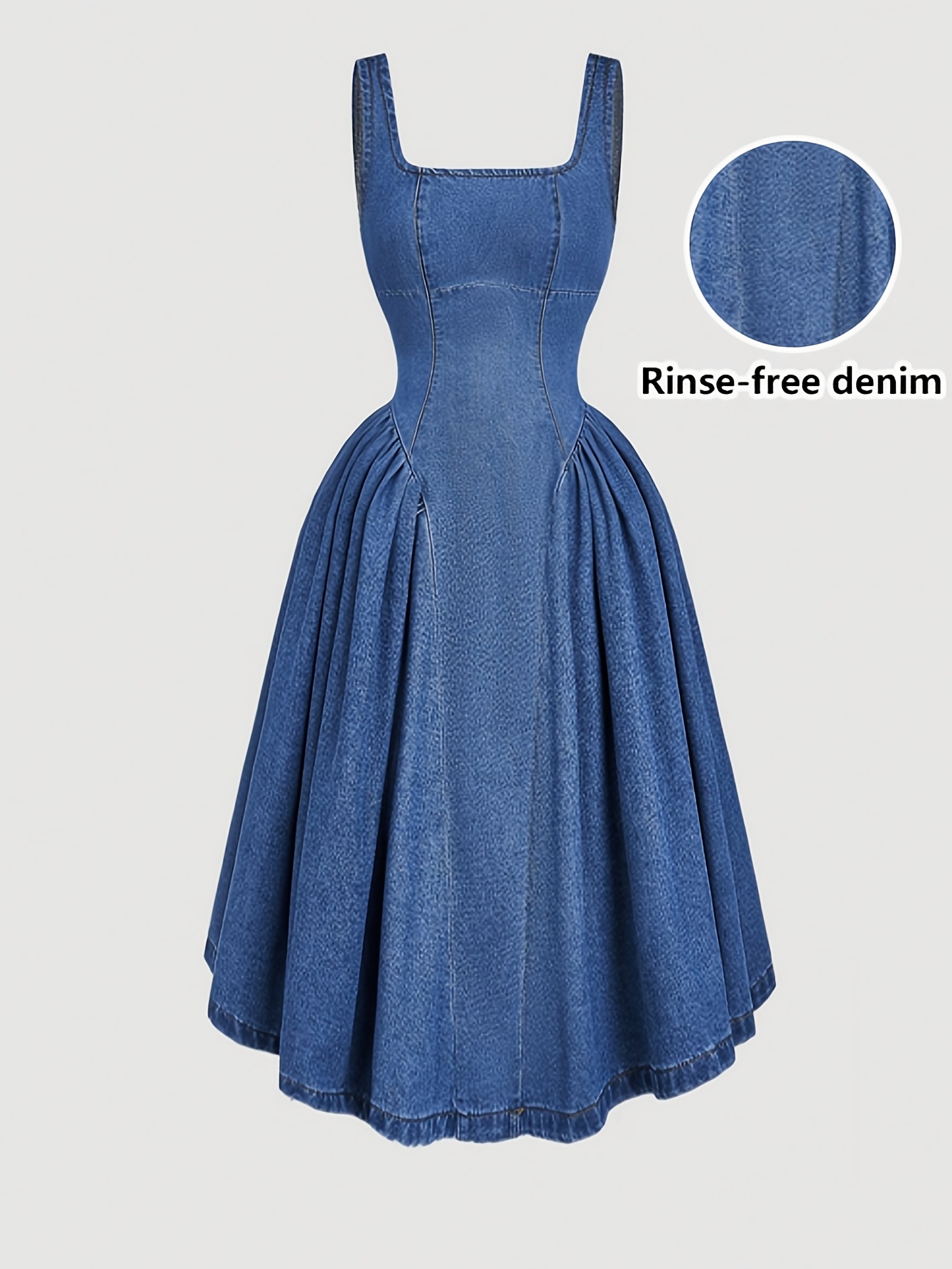 white christmas dresses The Painters Denim Mini Dress - Danube Denim Short Sleeve Mini Dress main image 1