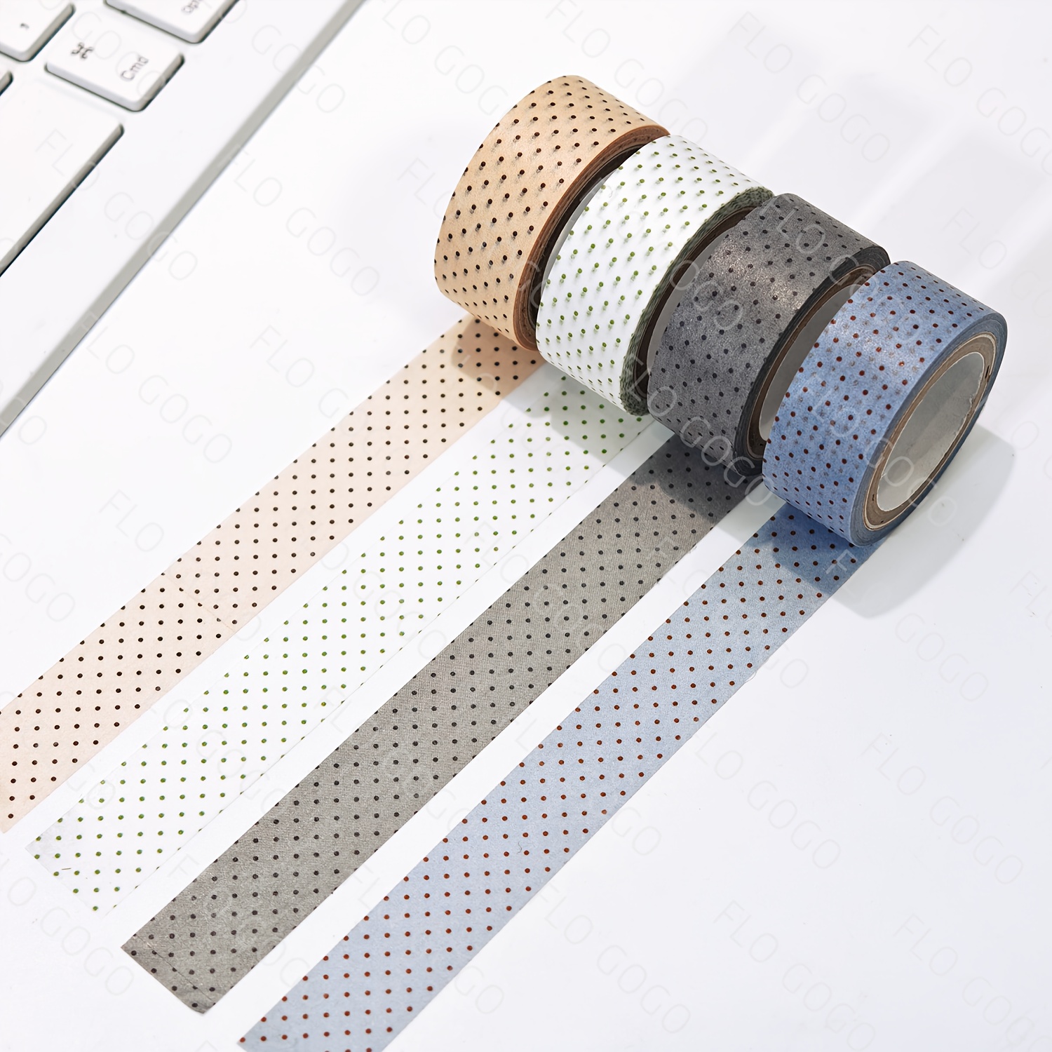 TEMU 4 Rolls (suitable For Journaling) Morandi Washi Tape - Minimalist Texture Masking Tape With Morandi Color Palette, Plastic Coating For