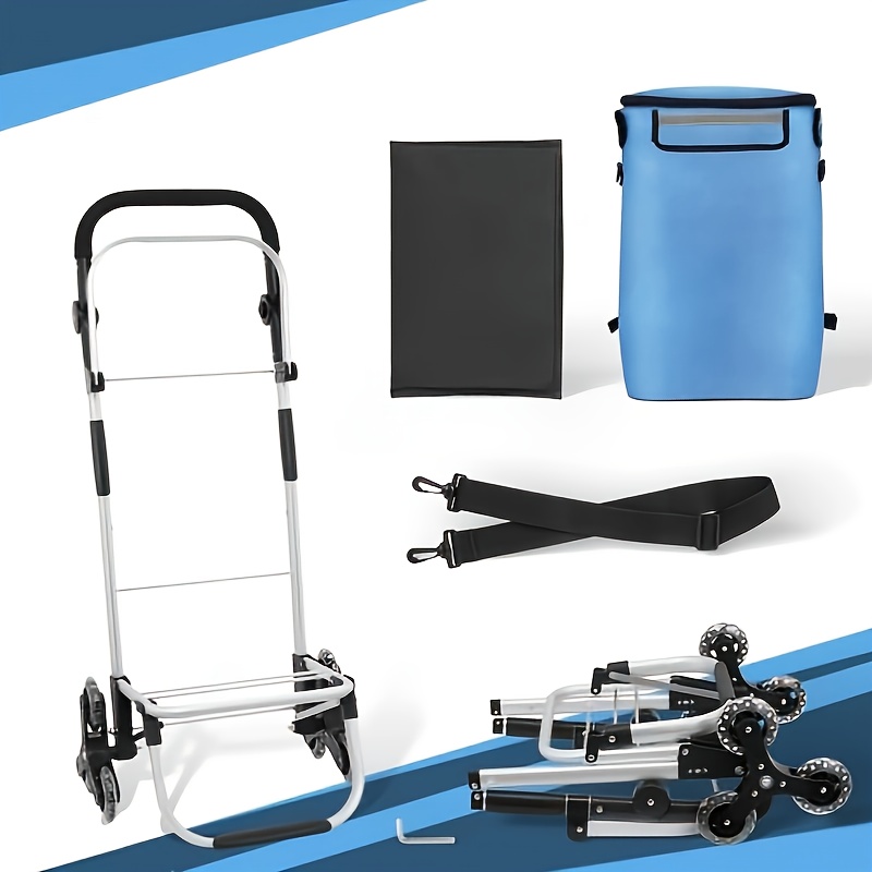 56l Shopping Cart Triangular Wheel Tube Shopping Cart Shopping Cart Shopping Cart + Handbag + Trolley
