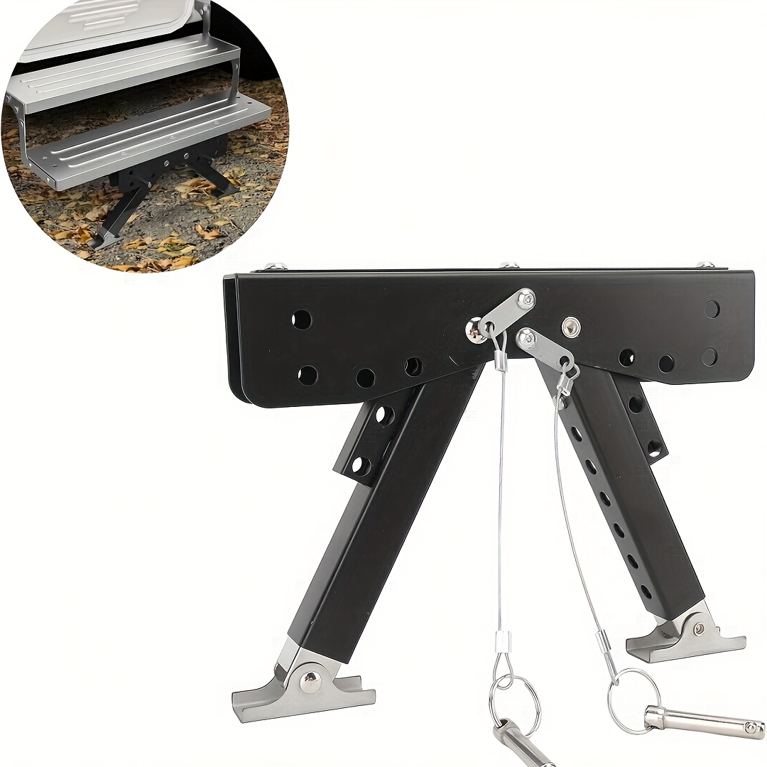 TEMU Rv Step Is Suitable For Camping Car Steps Rv Step Support Is Suitable For Travel Trailers, And The Height Ranges From 2.8 Inches To 11.4 Inches