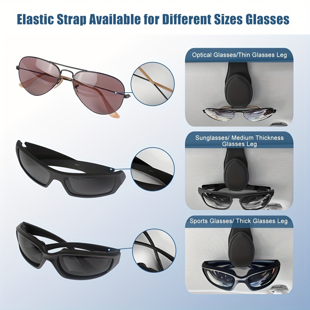 car visor sunglass holder magnetic pu leather glasses hook clip multifunctional eyeglass bracket clip for women men car interior visor accessories details 5
