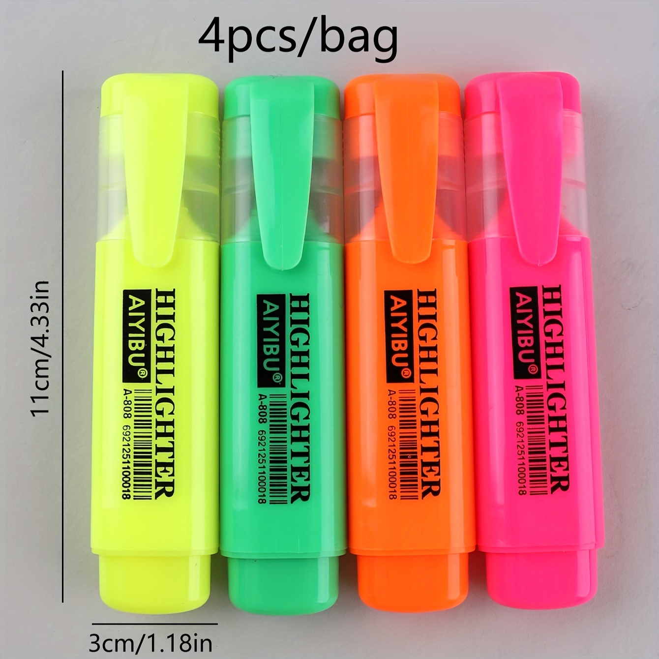 TEMU 4pcs -ended Highlighters - For & , Supplies