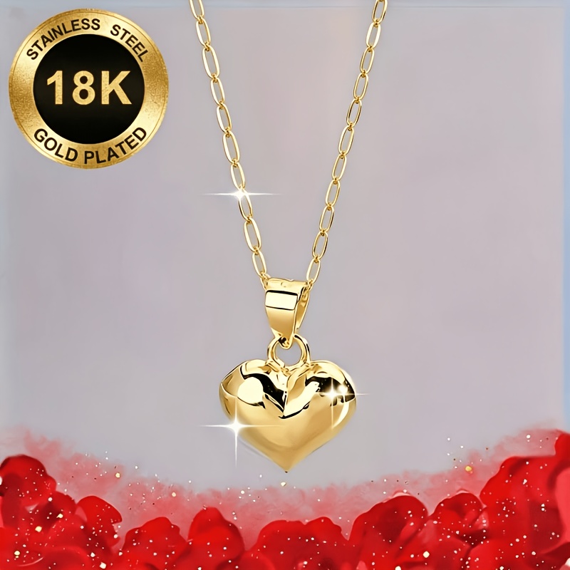 TEMU [high Quality 316l Stainless Steel, 18k Golden Plated Elegant Necklace] For Suitable For All Kinds Of Jewelry, Suitable For Daily Wear Pie, For