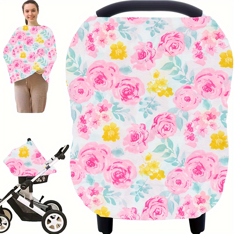 

Versatile Nursing Cover For Car Seats: Suitable For Infants 0-3 Years And Toddlers 3-6 Years, Made Of Durable Polyester Fabric