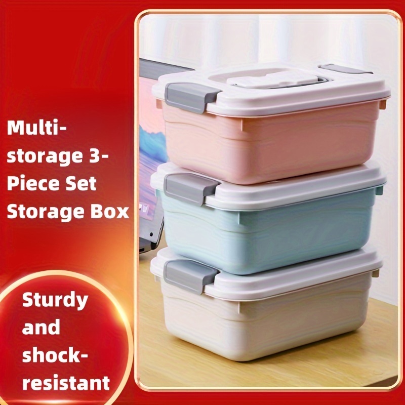 

3pcs- Clothes Organizing Box Lid, Plastic Storage Box For Sundries, Storage Box For And