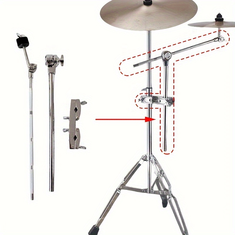 

Adjustable Angle Cymbal Stand With Clamp, Jazz Drum Water Cymbal Half Stand Bracket, Universal Cymbal Holder Expansion Rack With Clip