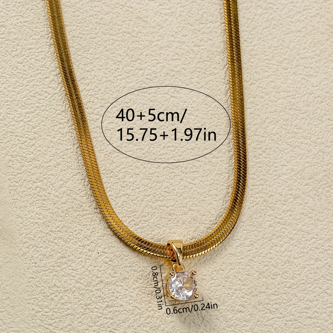 A Classic Vacation-Style Necklace Featuring a Sparkling Cubic Zirconia Stainless Steel Blade for Women