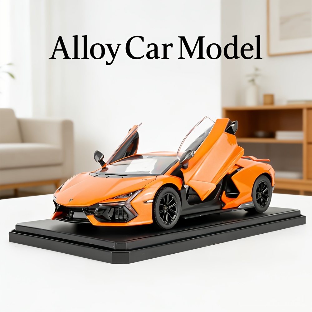 TEMU 1:24 Lamborghini Modellauto aus Metallegierung, Sammlerstück für statische Ausstellung mit öffnenden Türen, hochdetaillierte für die Dekoration