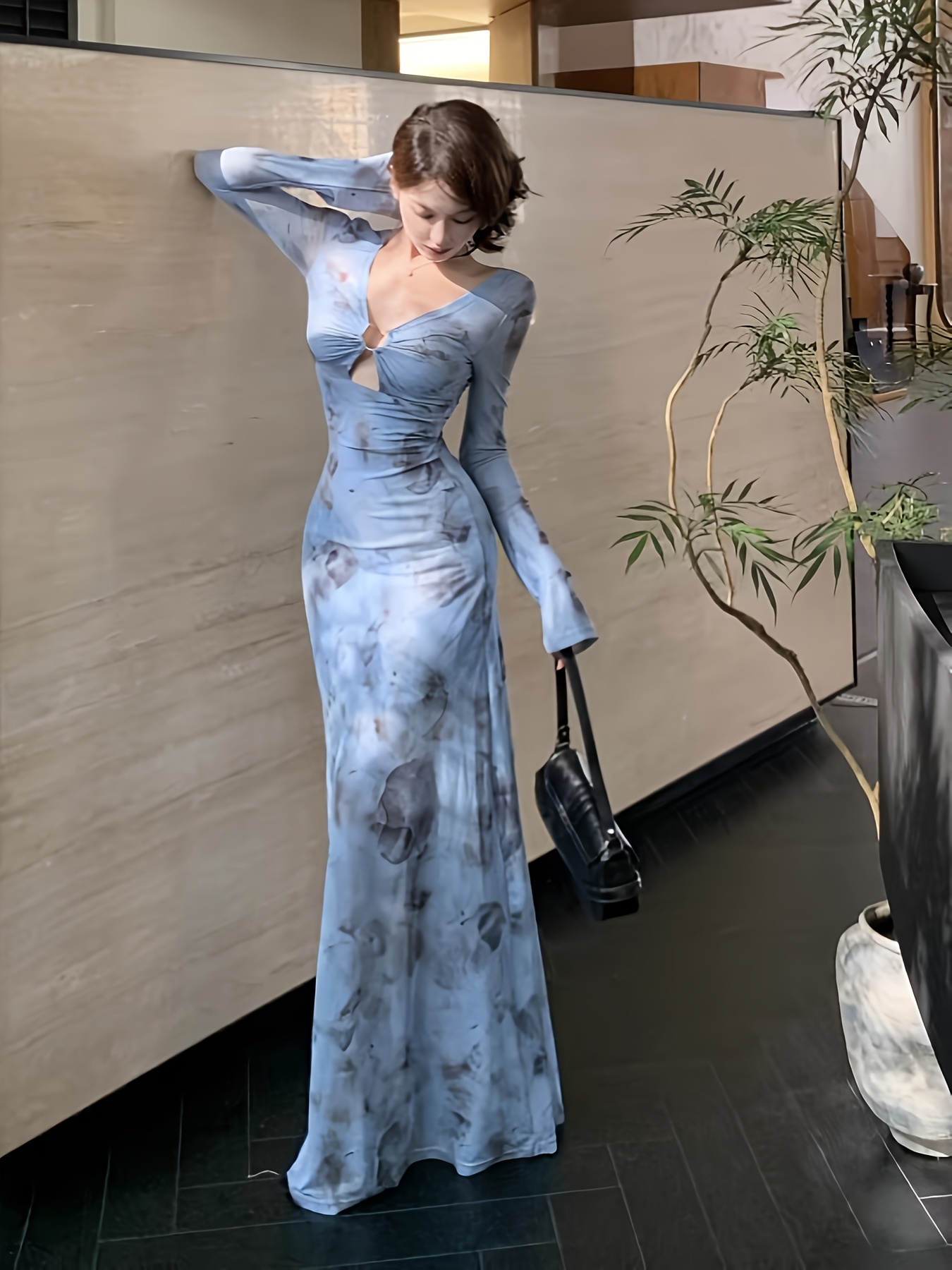 chinese dress ladies Tie Dye Maxi Dress | Everyday Dresses main image 0
