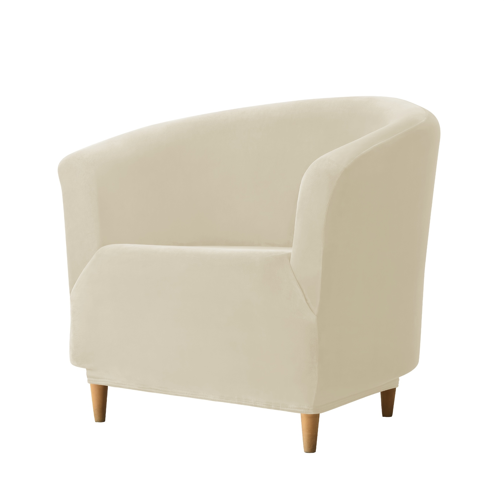 TEMU 1 Housse de canapé de club extensible en peluche semi-circulaire pour un siège
