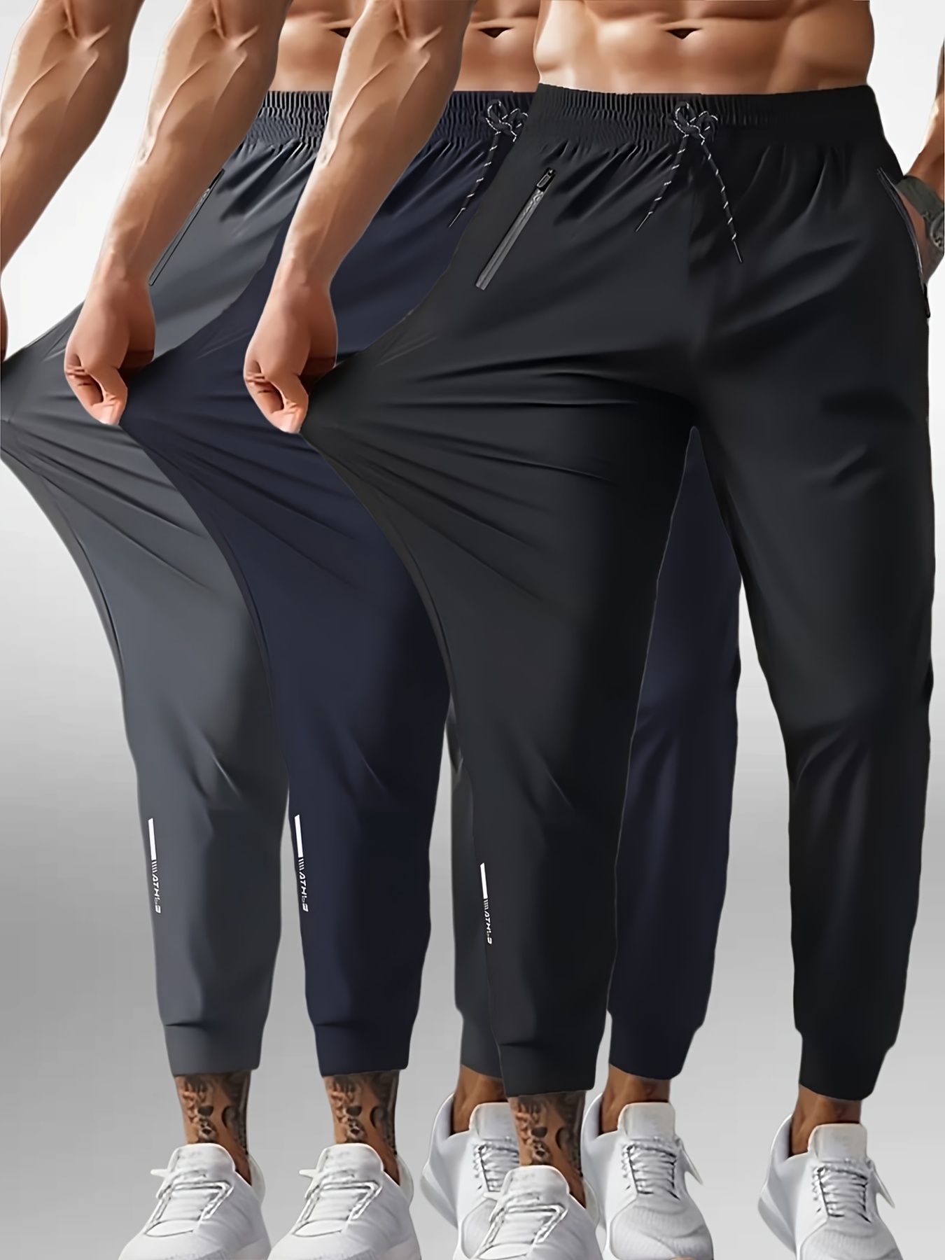 men s sports sweat wicking quick dry pants 1pc thin casual jogging trousers for spring and summer breathable comfortable and versatile long pants suitable for fitness training running gifting