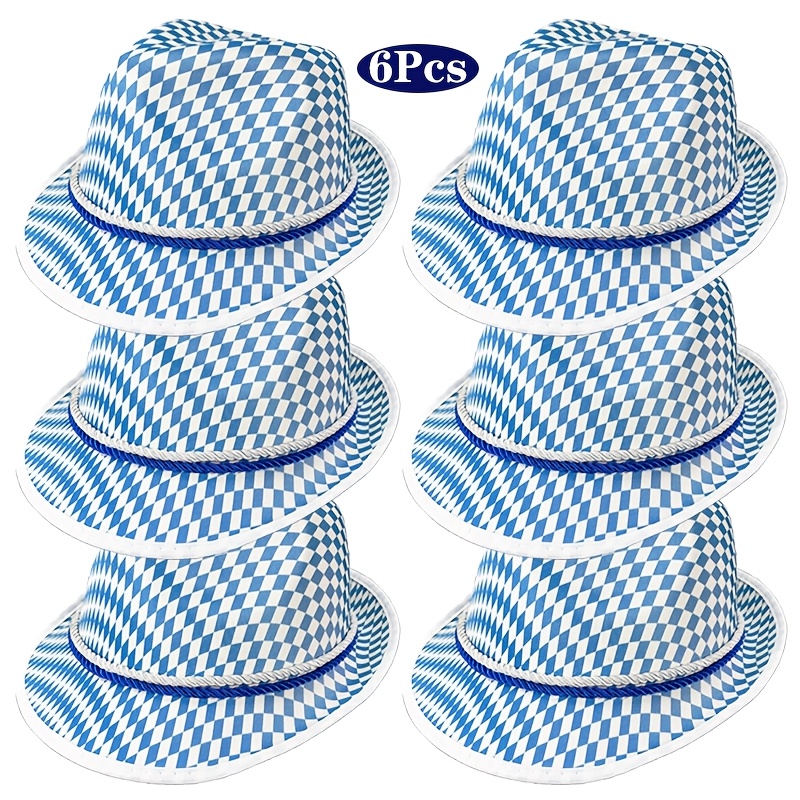 TEMU 6pcs Oktoberfest Beret Outdoor Hat Festival Decor Hat Unisex All-match Style Oktoberfest Multi-piece Set All-match Style I Halloween I Navidad