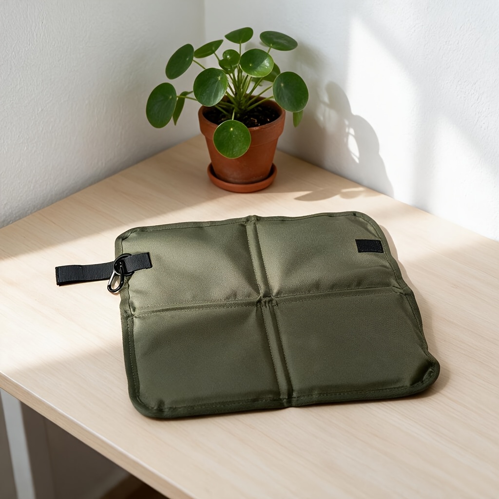 TEMU Cuscino portatile in tessuto Oxford e tappetino da campeggio pieghevole - Tappetino da picnic per viaggi , giardino e scambi di regali tra , e