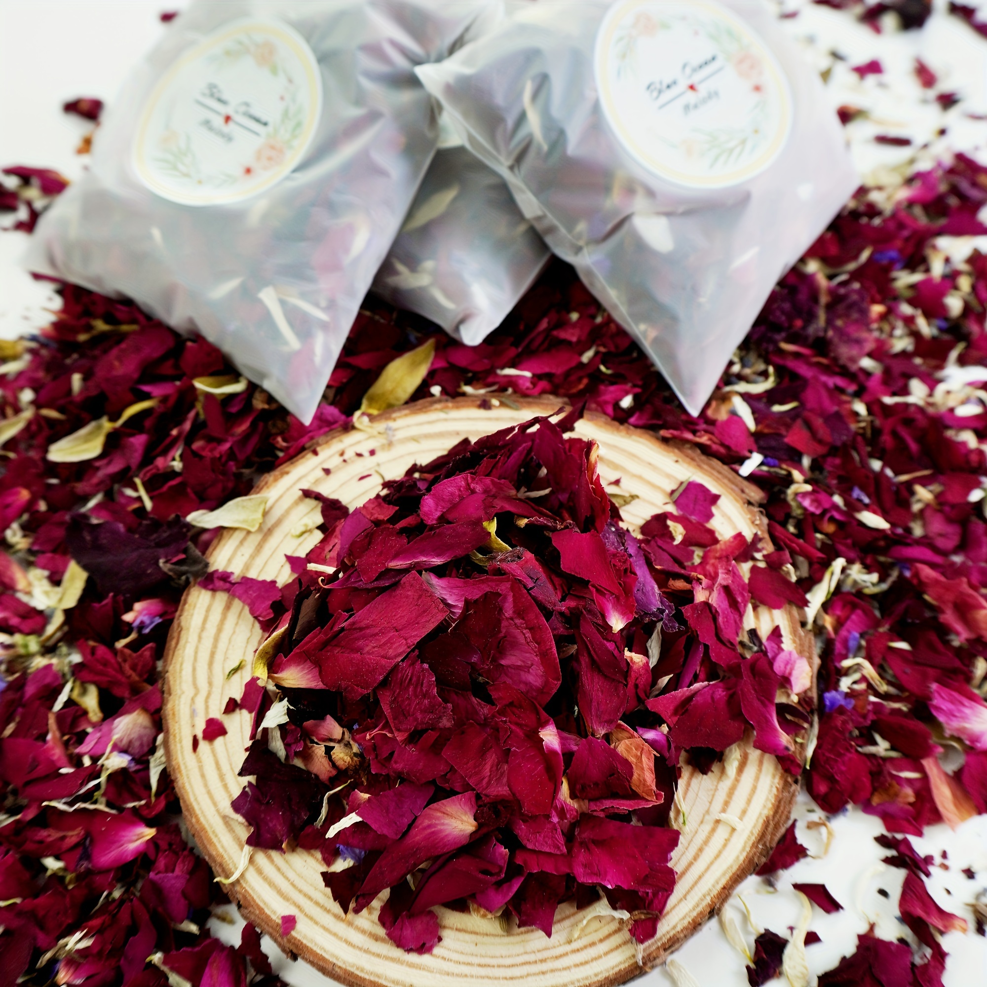 

1 Pack Natural Dried Rose Petals, Floral Confetti For Weddings, Bridal Showers, Birthdays, Diy Resin Art, Candle & Making Decorations