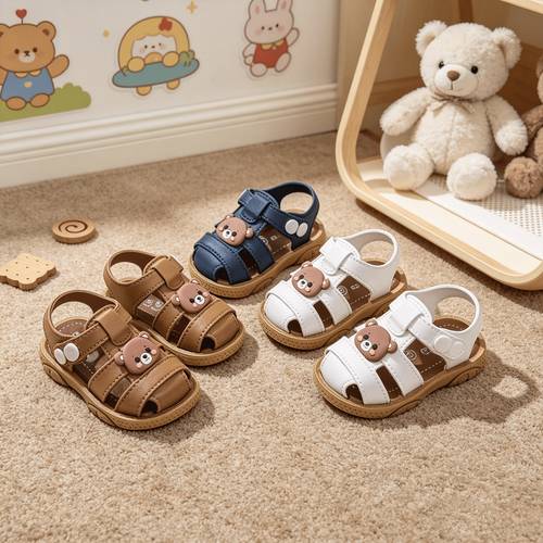 cool summer slip on sandals for home outdoor travel beach and sports pvc anti slip sole cartoon sandals for boys and girls