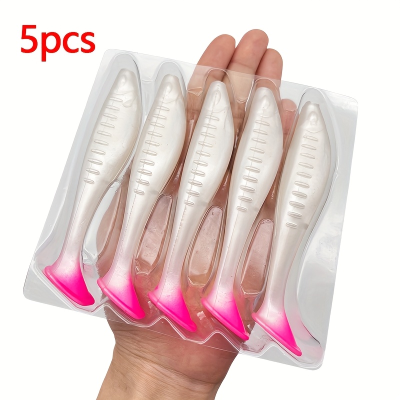 E-shop 7er/5er Set Weiche Köder 4,5g/9g TPR-Material Bissfest Weicher Schwanz T-Tail Wackelköder Schwimmender Köder für Meerbarsch, Zackenbarsch, Süß-