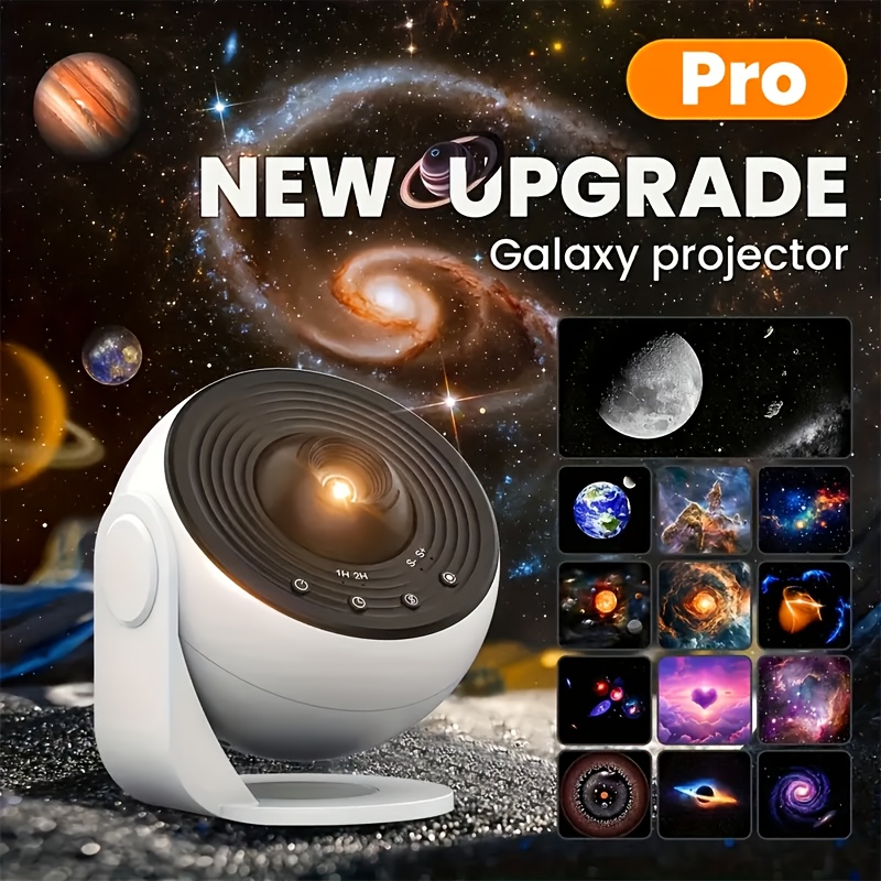 TEMU Smart Star Projector Light, Pro Starry Sky Projection Usb Lamp, 13-in-1 Planetarium Star Projector Hd Starry Night Light, 360-degree Rotation,