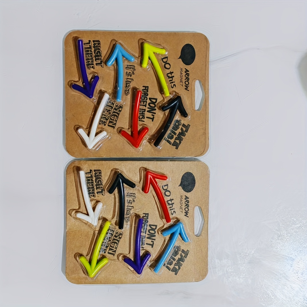 12pcs Of Colorful Arrow-shaped 3d Fridge Magnets For Notes, Perfect For Party Decorations, Photo Displays, And Motivational Reminders