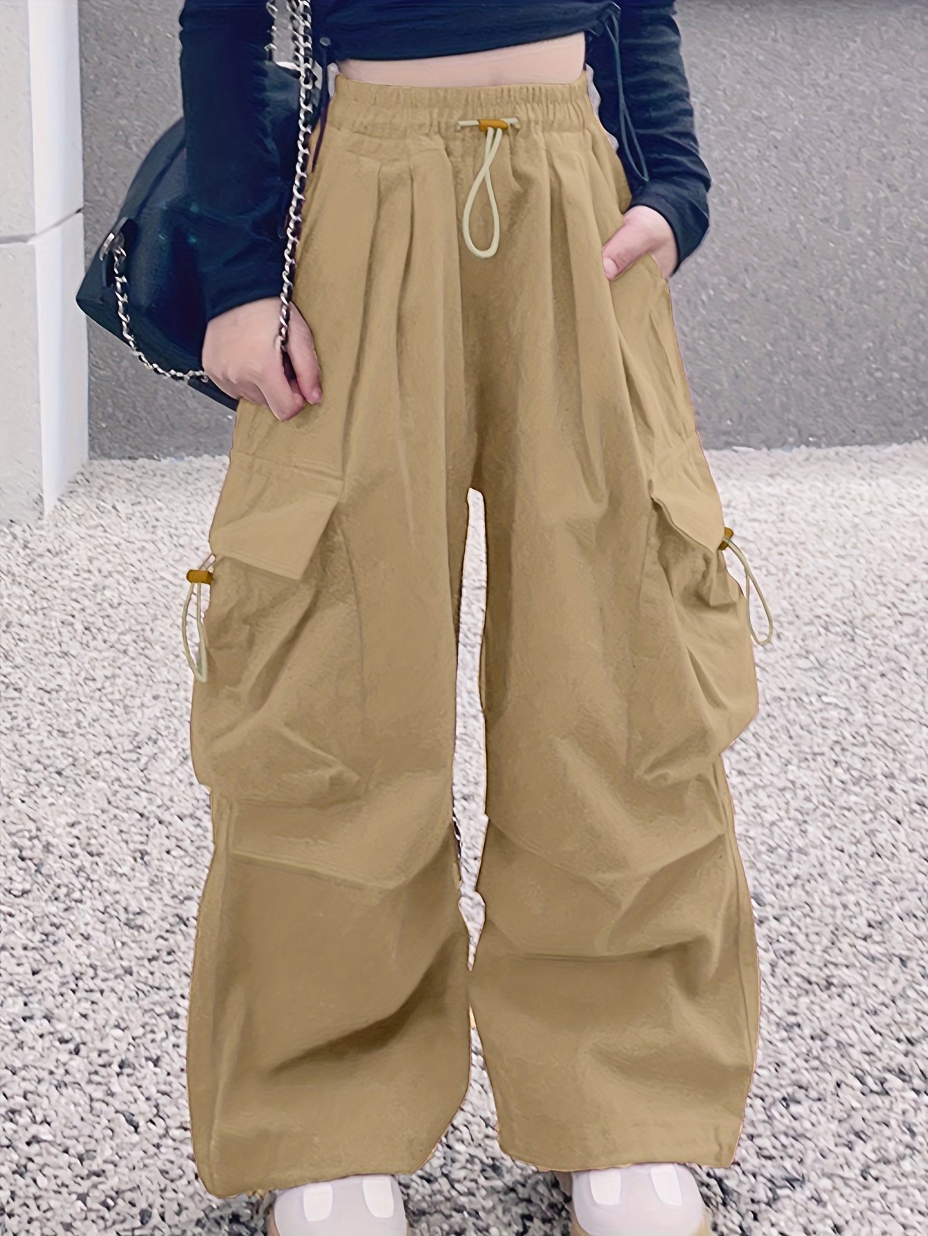 Trendy Cool Girls Girls Multi pocket Premium Fabrics Wide - Temu