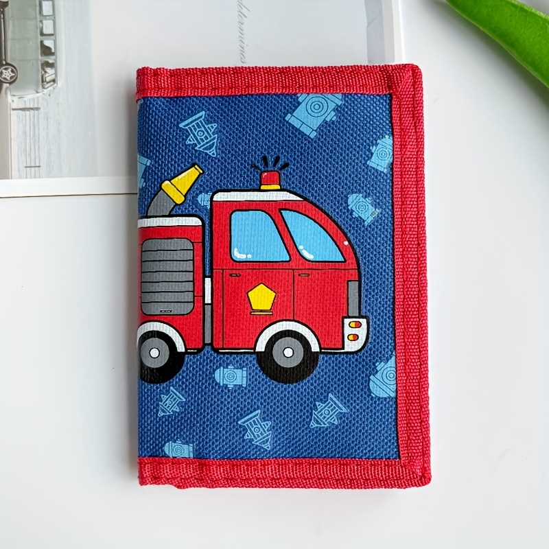 Image of Cartoon Car Print, Wallet, Zipper Pocket And Id Window, Can Hold Bank Cards And Change, Daily Use Wallet