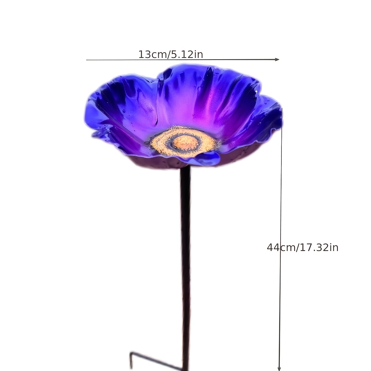 TEMU 【3d】 [3d] Flower Decoration, Made Of Rust-proof Metal Material, Hand-made Gradient Color Painting Process, Three-dimensional And Full Petal