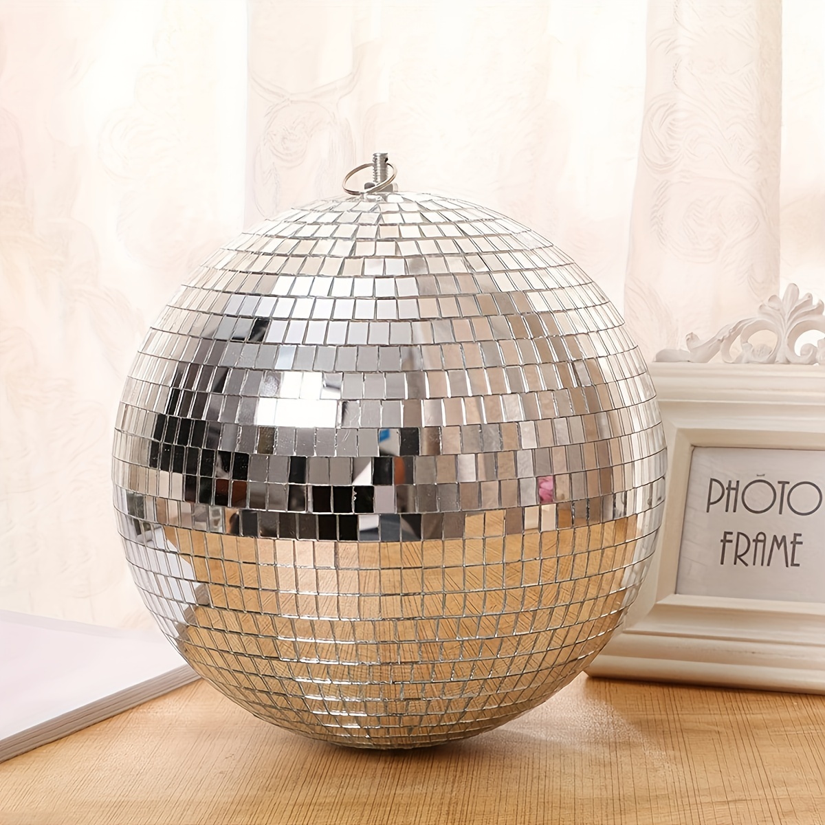 

8" Sparkling Disco Ball Decor - Parties, Weddings & Home Celebrations, No Power Needed