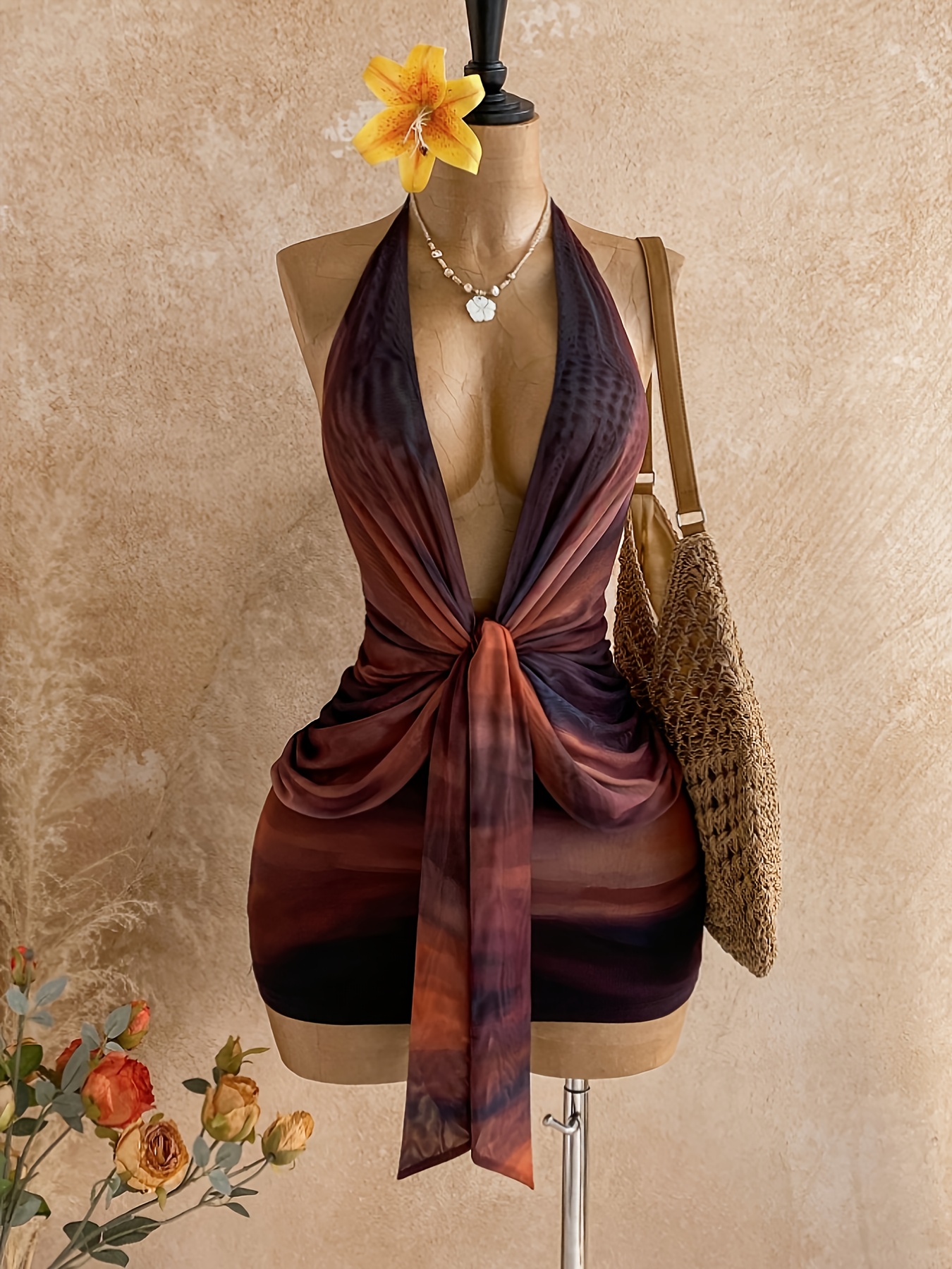 long red mesh dress Burgundy One-Shoulder Maxi Dress