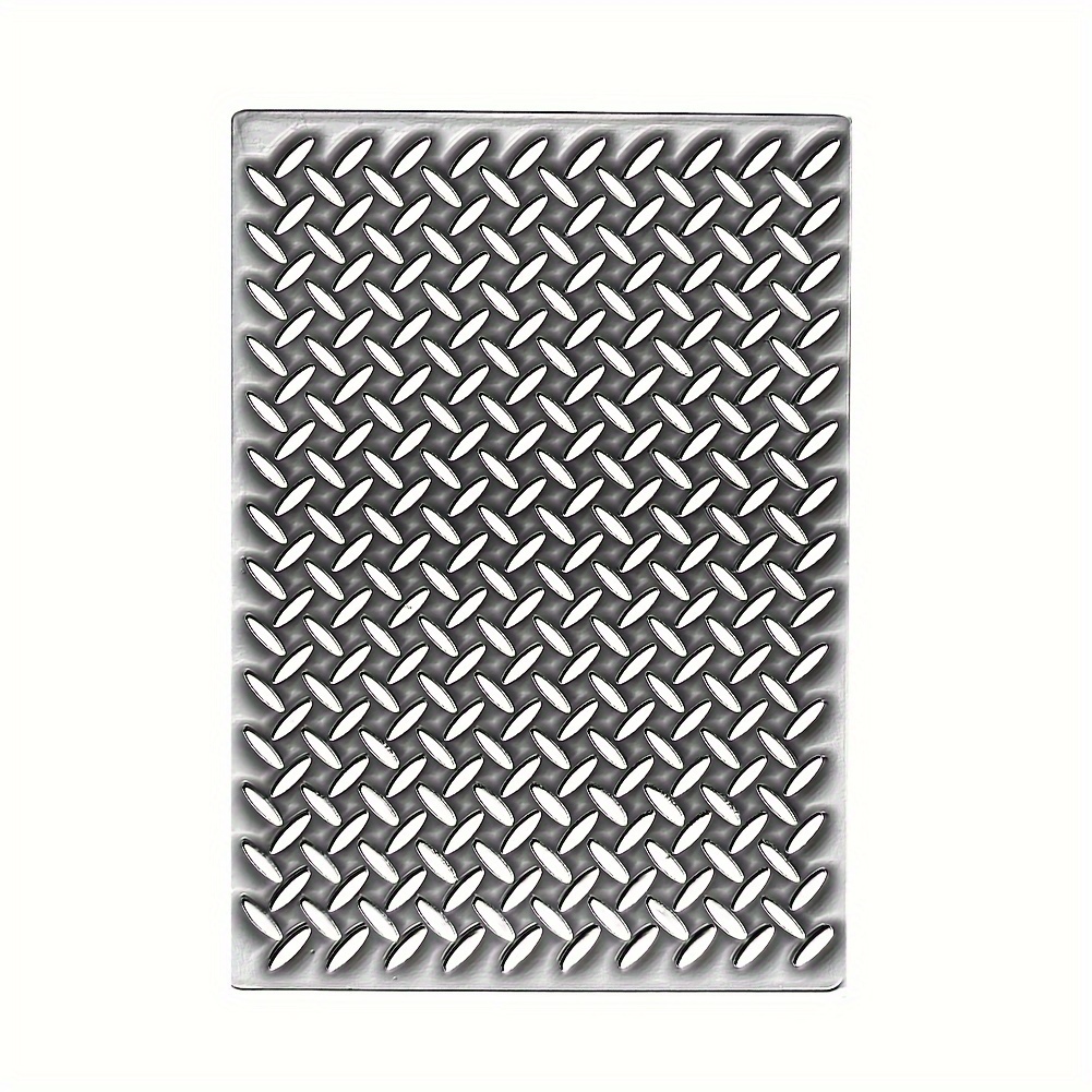 

A6 Size Textured Embossing Folder, Plastic Crafting Die Cut Template, Grip Pattern For Card Making, Scrapbooking, Embossing Machine Tool, White With & Symbols Design