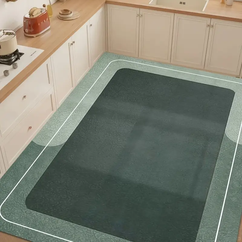 1pc absorbent quick dry anti slip mud bath mat with soft polyester top aceous earth backing stylish design large size for bathroom kitchen balcony bedroom easy clean durable floor kitchen decor modern decor item bathroom mat Product details 4