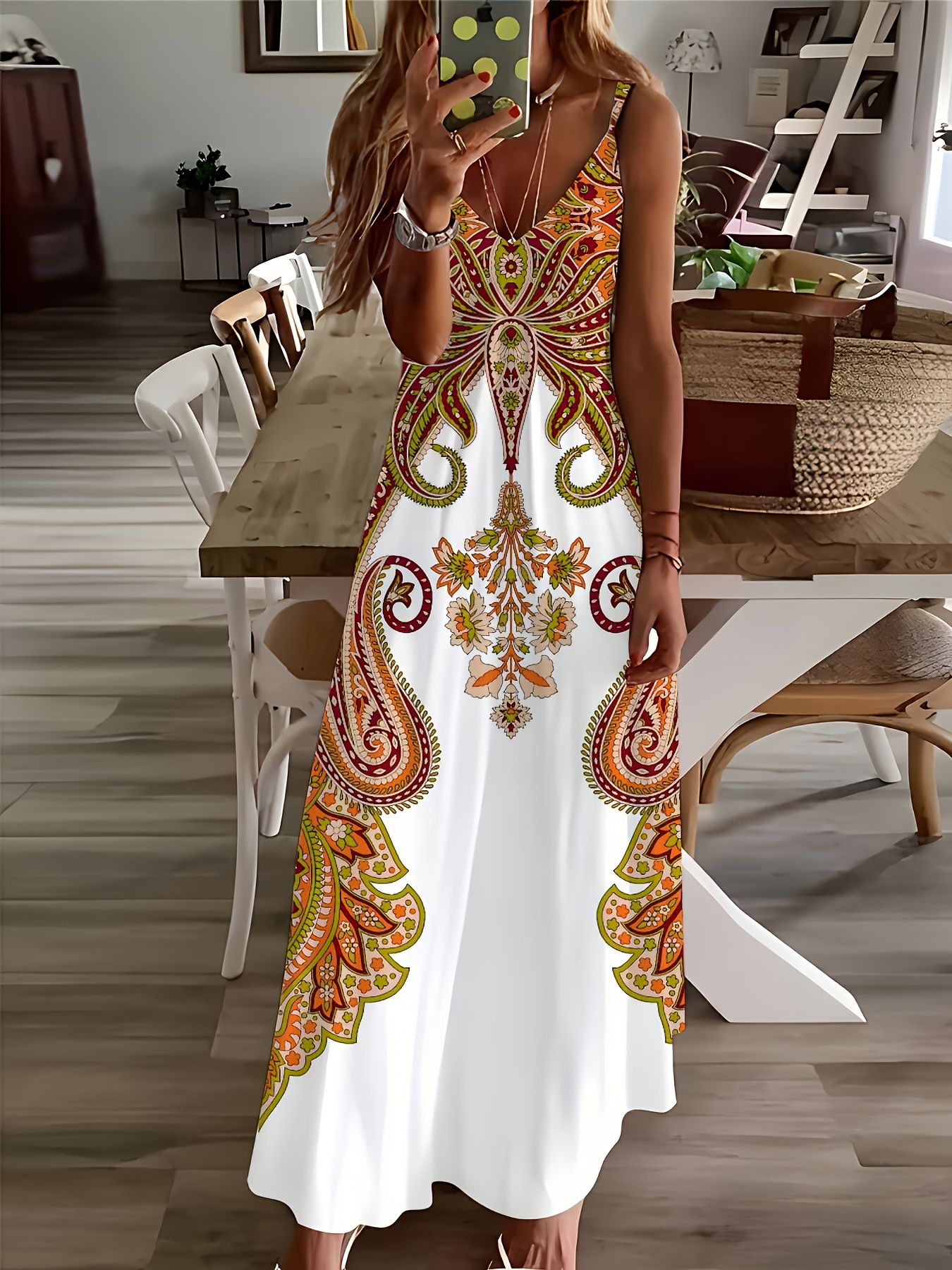 パーティードレス Printed Silk V-Neck Maxi Dress Plunge V-neck Metallic Pleated Maxi Bridesmaid Dress With