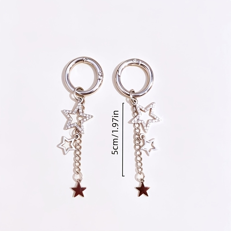 TEMU 2pcs Rhinestone Star Shoe Buckles, Y2k Style Shoe Charms, Detachable Shoe Decorative Accessories
