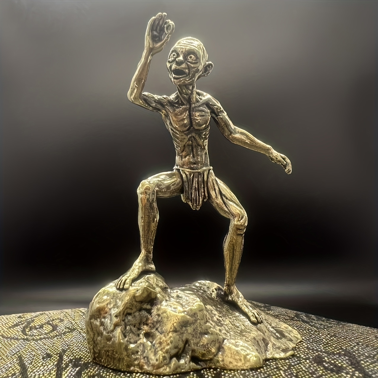TEMU ./2 Stk. Vintage Messingfigur-Ornament, Exquisiter Ringtragender Älterer Ornament, Lustiger Ornament, Ornament Geeignet für Flur und
