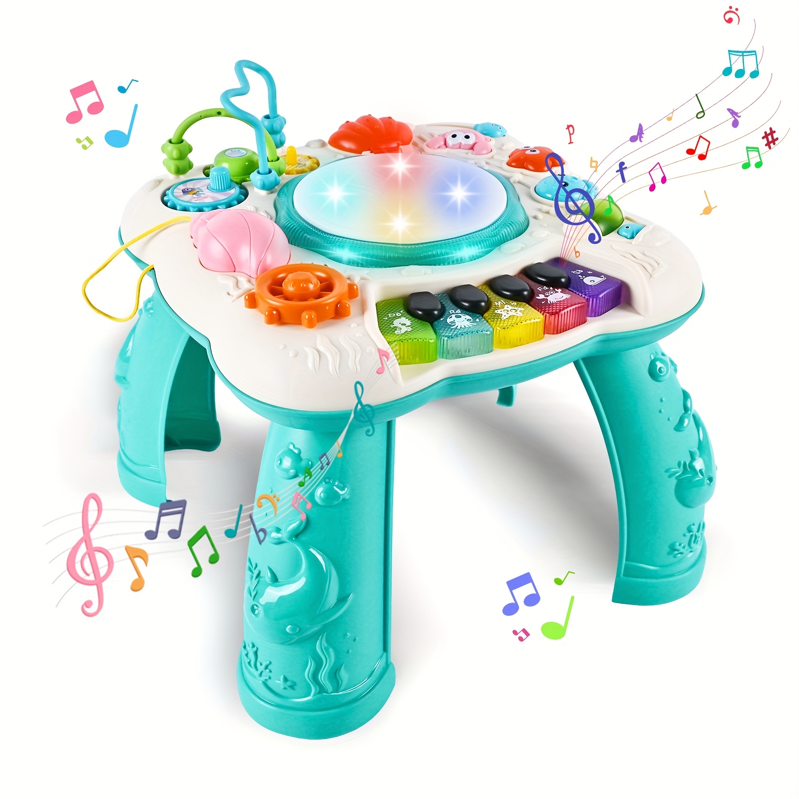 TEMU Baby & Toddler Toys, Baby Activity To 12-18 Month Old, Learning Musical Table Toys For 1 2 3 Year Old Boys Girls Gifts