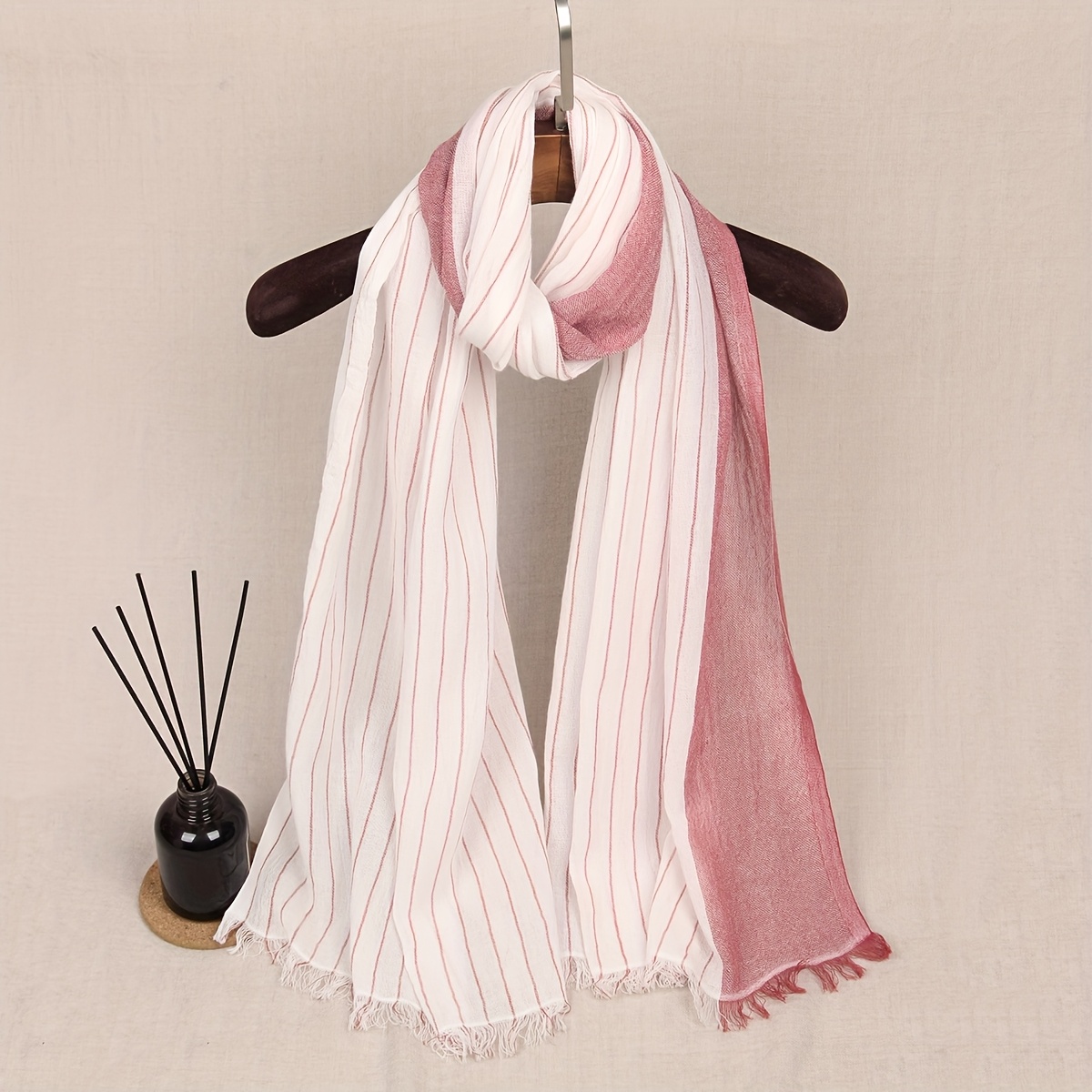 womens summer cotton linen blend scarf shawl wrap - Temu Italy